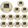 imageVOLISUN Solar Driveway Lights  12 Pack Deck ampamp Step Lights 2in1 Color WhiteWarm White Waterproof IP67WhiteWarm White