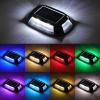 imageVOLISUN Solar Driveway Lights Dock Deck Lights 12 Pack9 Colors in 1 Led IP67 Waterproof Outdoor Warning Step Lights for Driveway Sidewalk Pathway RGB9 Colors