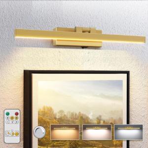 imageVOLISUN Picture Light Battery Operated with Remote 3CCT Dimmable Picture Light for Paintings USBC Rechargeable 157in Battery Operated Wall Sconce for Art Painting Gallery Bedroom ComputerGold