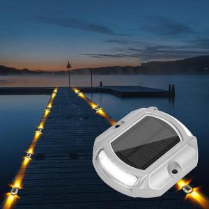 imageVOLISUN Solar Driveway Lights Dock Deck Lights 12 Pack2 Colors in 1 LED Solar Powered Waterproof Outdoor Warning Step Light for Driveway Sidewalk Pathway 2 Colors LightingWhiteBlueWhiteWarm White