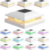 imageVOLISUN 12Pack Post Cap Light Solar RGB Color Changing  Fence Post Lights Outdoor Waterproof for 4x4 x6 Wooden or 4x4 x5 VinylWhiteWhite