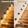 imageVOLISUN Motion Sensor Stair Light Rechargeable 4 Pack Night Lights 3 Modes ampamp 3 Color Temperatures Magnetic Rechargeable StickOn Lights for Stairs Hallway CabinetWhiteBlack