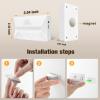 imageVOLISUN Motion Sensor Stair Light Rechargeable 4 Pack Night Lights 3 Modes ampamp 3 Color Temperatures Magnetic Rechargeable StickOn Lights for Stairs Hallway CabinetWhiteWhite