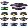 imageVOLISUN Solar Post Cap Lights Color Changing Outdoor Waterproof RGB Modes Fence Post Cap Lights 12 Pack for 4x4 x5 x6 WoodenVinylBlackBlack