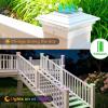 imageVOLISUN Solar Post Cap Lights Color Changing Outdoor Waterproof RGB Modes Fence Post Cap Lights 12 Pack for 4x4 x5 x6 WoodenVinylBlackWhite