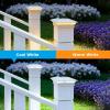 imageVOLISUN Solar Post Cap Lights Color Changing Outdoor Waterproof RGB Modes Fence Post Cap Lights 12 Pack for 4x4 x5 x6 WoodenVinylBlackWhite