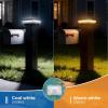 imageVOLISUN Solar Post Cap Lights IP64 Waterproof Solar Powered Deck and Fence Post Lights for 4x4 ampamp 5x5 WoodenVinyl PostsDual Color Modes with Frosted Crystal Lens12 Pack WhiteBlack