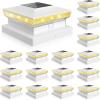 imageVOLISUN Solar Post Cap Lights IP64 Waterproof Solar Powered Deck and Fence Post Lights for 4x4 ampamp 5x5 WoodenVinyl PostsDual Color Modes with Frosted Crystal Lens12 Pack WhiteWhite