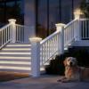 imageVOLISUN Solar Post Cap Lights IP64 Waterproof Solar Powered Deck and Fence Post Lights for 4x4 ampamp 5x5 WoodenVinyl PostsDual Color Modes with Frosted Crystal Lens12 Pack WhiteWhite