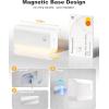 imageVOLISUN Motion Sensor Stair Light Indoor Rechargeable 6 Pack Night Lights Indoor for Step Hallway Toilet Magnetic StickOn Wall Lights 3 Modes ampamp 3 Color TemperaturesBlackWhite