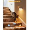 imageVOLISUN Motion Sensor Stair Light Indoor Rechargeable 6 Pack Night Lights Indoor for Step Hallway Toilet Magnetic StickOn Wall Lights 3 Modes ampamp 3 Color TemperaturesBlackWhite