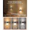imageVOLISUN LED Night Lights Plug into Wall Dimmable Night Light 3 CCT ampamp 5 Brightness Levels Acrylic Bubble Nightlight with Dusk to Dawn Sensor for Hallway Bathroom Stair Nursery Gold 4 PackBlack