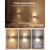 imageVOLISUN LED Night Lights Plug into Wall Dimmable Night Light 3 CCT ampamp 5 Brightness Levels Acrylic Bubble Nightlight with Dusk to Dawn Sensor for Hallway Bathroom Stair Nursery Gold 4 PackGold