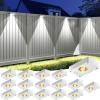 image:imageVOLISUN Solar Fence Lights Fence Lights Solar Powered IP65 Waterproof LED 3 Color Temperatures Solar Light for Fence Yard Wall Backyard 16 Pack WhiteWhite