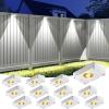 image:imageVOLISUN Solar Fence Lights Fence Lights Solar Powered IP65 Waterproof LED 3 Color Temperatures Solar Light for Fence Yard Wall Backyard 16 Pack WhiteWhite