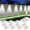 image:imageVOLISUN Solar Fence Lights Fence Lights Solar Powered IP65 Waterproof LED RGB Color Changing Solar Light for Fence Yard Wall Backyard 12 Pack WhiteWhite