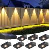 image:imageVOLISUN Solar Fence Lights Fence Lights Solar Powered IP65 Waterproof LED RGB Color Changing Solar Light for Fence Yard Wall Backyard 12 Pack WhiteBlack