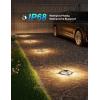 image:imageVOLISUN Solar Driveway amp Deck Lights 12 Pack Waterproof Dock amp Marine Ground Lights2in1 Warm White amp White LEDSolar Marker for PathwaysStepsand Warning SignsAuto OnOffWhiteWarm White