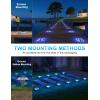 image:imageVOLISUN Solar Driveway amp Deck Lights 12 Pack Waterproof Dock amp Marine Ground Lights2in1 Warm White amp White LEDSolar Marker for PathwaysStepsand Warning SignsAuto OnOffWhiteBlue