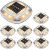 image:imageVOLISUN Solar Driveway Lights 12 Pack Waterproof Dock amp Deck Marker Lights2in1 Blue amp White LEDIP67 Wireless Outdoor Solar Light for DrivewaysSidewalksPathwaysand YardsWhiteWarm White