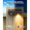 image:imageVOLISUN Solar Fence Lights with Remote Control 50 Lumen LED Fence Lights Solar Powered IP65 Waterproof 10 RGB Color LongLasting Solar Lights for Backyard Garden Deck Patio Railing 12 PackBlack Shell