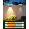 image:imageVOLISUN Solar Fence Lights with Remote Control 50 Lumen LED Fence Lights Solar Powered IP65 Waterproof 10 RGB Color LongLasting Solar Lights for Backyard Garden Deck Patio Railing 12 PackWhite Shell