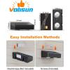 image:imageVOLISUN Solar Fence Lights with Remote Control 50 Lumen LED Fence Lights Solar Powered IP65 Waterproof 10 RGB Color LongLasting Solar Lights for Backyard Garden Deck Patio Railing 12 PackBlack Shell