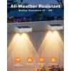 image:imageVOLISUN Solar Fence Lights with Remote Control 50 Lumen LED Fence Lights Solar Powered IP65 Waterproof 10 RGB Color LongLasting Solar Lights for Backyard Garden Deck Patio Railing 12 PackWhite Shell