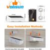 image:imageVOLISUN Solar Fence Lights with Remote Control 50 Lumen LED Fence Lights Solar Powered IP65 Waterproof 10 RGB Color LongLasting Solar Lights for Backyard Garden Deck Patio Railing 12 PackWhite Shell