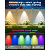 image:imageVOLISUN Solar Fence Lights with Remote Control 50 Lumen LED Fence Lights Solar Powered IP65 Waterproof 10 RGB Color LongLasting Solar Lights for Backyard Garden Deck Patio Railing 12 PackWhite Shell