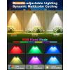 image:imageVOLISUN Solar Fence Lights with Remote Control 50 Lumen LED Fence Lights Solar Powered IP65 Waterproof 10 RGB Color LongLasting Solar Lights for Backyard Garden Deck Patio Railing 12 PackBlack Shell