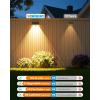 image:imageVOLISUN Solar Fence Lights with Remote Control 50 Lumen LED Fence Lights Solar Powered IP65 Waterproof 10 RGB Color LongLasting Solar Lights for Backyard Garden Deck Patio Railing 12 PackBlack Shell