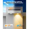 image:imageVOLISUN Solar Fence Lights with Remote Control 50 Lumen LED Fence Lights Solar Powered IP65 Waterproof 10 RGB Color LongLasting Solar Lights for Backyard Garden Deck Patio Railing 12 PackWhite Shell