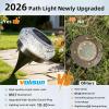 image:imageVOLISUN Solar Ground Lights Outdoor8 Pack Flat Solar Pathway LightsIP67 Waterproof Solar Powered Disc LightsLandscape Lighting for Garden Yard Walkway Patio DrivewayCool WhiteWhite
