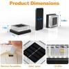 image:imageVOLISUN Solar Fence Post Cap Lights 4x4 Solar Post Cap Lights for Fence Posts Outdoor Post Lights Solar Powered Deck Post Lights for Outside IP64 Waterproof Warm Light with Vertical Stripe Lens 12Black