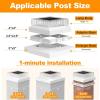 image:imageVOLISUN Solar Fence Post Cap Lights 4x4 Solar Post Cap Lights for Fence Posts Outdoor Post Lights Solar Powered Deck Post Lights for Outside IP64 Waterproof Warm Light with Vertical Stripe Lens 12White
