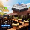 image:imageVOLISUN Solar Fence Post Cap Lights 4x4 Solar Post Cap Lights for Fence Posts Outdoor Post Lights Solar Powered Deck Post Lights for Outside IP64 Waterproof Warm Light with Vertical Stripe Lens 12Black