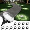 image:imageVOLISUN Mini Solar Pathway Lights Outdoor12 Pack Flat Solar Ground LightsIP65 Waterproof Solar Powered Disc LightsLandscape Lighting for Garden Yard Walkway Luces Patio DrivewayCool WhiteWhite