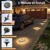 image:imageVOLISUN Mini Solar Pathway Lights Outdoor12 Pack Flat Solar Ground LightsIP65 Waterproof Solar Powered Disc LightsLandscape Lighting for Garden Yard Walkway Luces Patio DrivewayCool WhiteWarm White