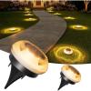 image:imageVOLISUN Mini Solar Pathway Lights Outdoor12 Pack Flat Solar Ground LightsIP65 Waterproof Solar Powered Disc LightsLandscape Lighting for Garden Yard Walkway Luces Patio DrivewayCool WhiteWarm White