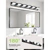 image:imageVOLISUN 3 Light Bathroom Vanity Light 24 inch Dimmable Bathroom Light Fixtures Over Mirror 5 Color Temperatures 180Rotatable Head Black LED Vanity Lights for BathroomsETL CertificatedBlack5CCT