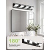 image:imageVOLISUN 3 Light Bathroom Vanity Light 24 inch Dimmable Bathroom Light Fixtures Over Mirror 5 Color Temperatures 180Rotatable Head Black LED Vanity Lights for BathroomsETL CertificatedBlack5CCT