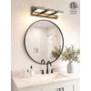 image:imageVOLISUN 3 Light Bathroom Vanity Light 24 inch Dimmable Bathroom Light Fixtures Over Mirror 5 Color Temperatures 180Rotatable Head Black LED Vanity Lights for BathroomsETL CertificatedBlack5CCT