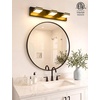 image:imageVOLISUN 3 Light Bathroom Vanity Light 24 inch Dimmable Bathroom Light Fixtures Over Mirror 5 Color Temperatures 180Rotatable Head Black LED Vanity Lights for BathroomsETL CertificatedBlack5CCT
