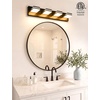 image:imageVOLISUN 3 Light Bathroom Vanity Light 24 inch Dimmable Bathroom Light Fixtures Over Mirror 5 Color Temperatures 180Rotatable Head Black LED Vanity Lights for BathroomsETL CertificatedBlack5CCT