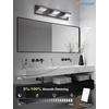 image:imageVOLISUN 3 Light Bathroom Vanity Light 24 inch Dimmable Bathroom Light Fixtures Over Mirror 5 Color Temperatures 180Rotatable Head Black LED Vanity Lights for BathroomsETL CertificatedBlack5CCT