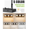 image:imageVOLISUN 3 Light Bathroom Vanity Light 24 inch Dimmable Bathroom Light Fixtures Over Mirror 5 Color Temperatures 180Rotatable Head Black LED Vanity Lights for BathroomsETL CertificatedBlack5CCT