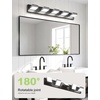 image:imageVOLISUN 3 Light Bathroom Vanity Light 24 inch Dimmable Bathroom Light Fixtures Over Mirror 5 Color Temperatures 180Rotatable Head Black LED Vanity Lights for BathroomsETL CertificatedBlack5CCT