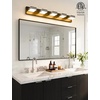 image:imageVOLISUN 3 Light Bathroom Vanity Light 24 inch Dimmable Bathroom Light Fixtures Over Mirror 5 Color Temperatures 180Rotatable Head Black LED Vanity Lights for BathroomsETL CertificatedBlack5CCT