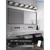 image:imageVOLISUN 3 Light Bathroom Vanity Light 24 inch Dimmable Bathroom Light Fixtures Over Mirror 5 Color Temperatures 180Rotatable Head Black LED Vanity Lights for BathroomsETL CertificatedBlack5CCT